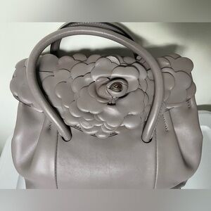 Patricia Nash Petals Satchel Purse Smoke color NWT!
